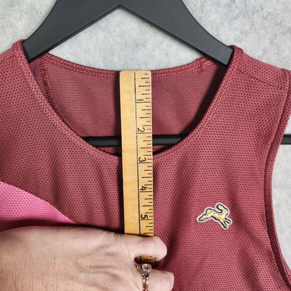 Tracksmith Van Cortlandt Singlet Mesh Tank Top Women's M Maroon Pink Running - Picture 10 of 14